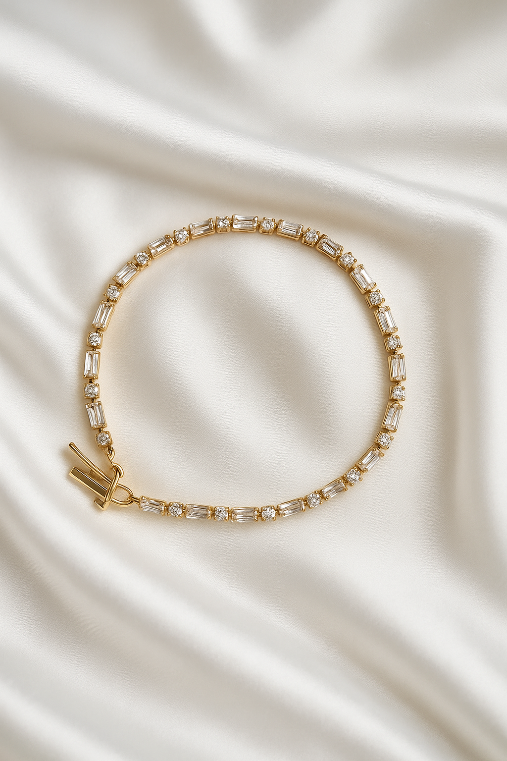 Luxury Gold-Plated Anti-Tarnish Stone Bracelet