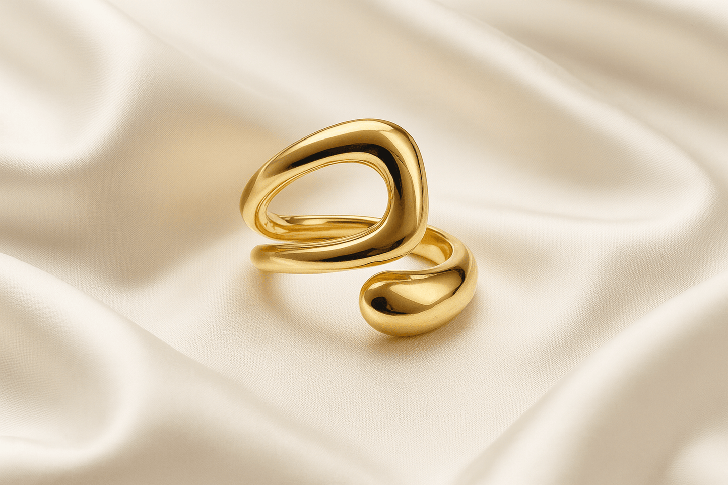 Elysian Flow 22K Gold Statement Ring - My Store