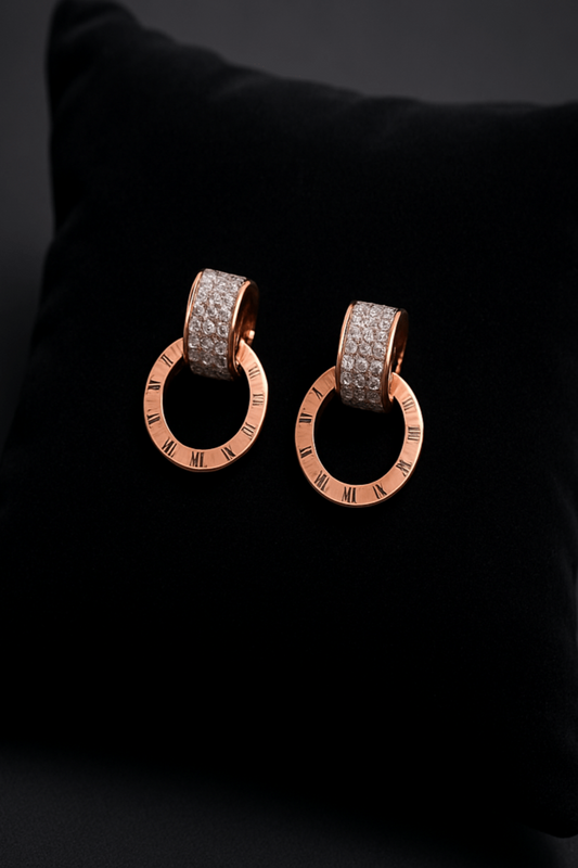 Eternal Time Roman Dial Hoop Earrings - My Store