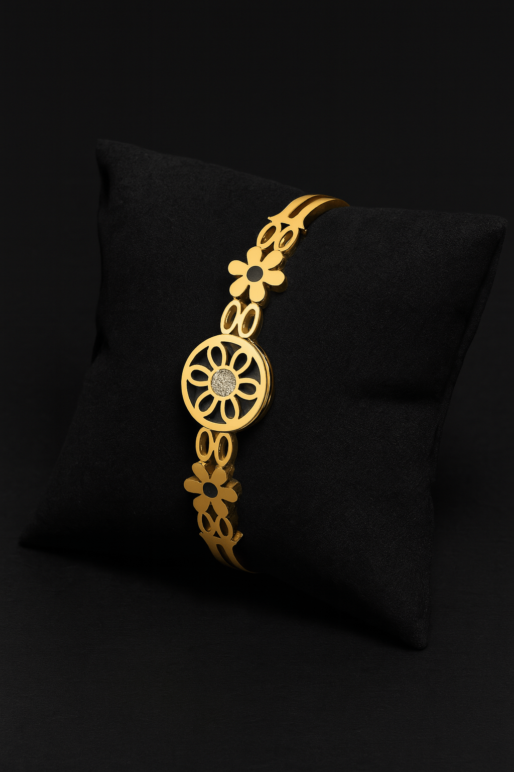 Floral Radiance Gold - Toned Designer Bracelet - My Store