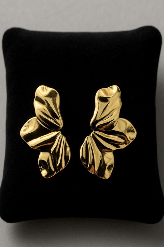 Gilded Flame Sculptural Earrings - My Store