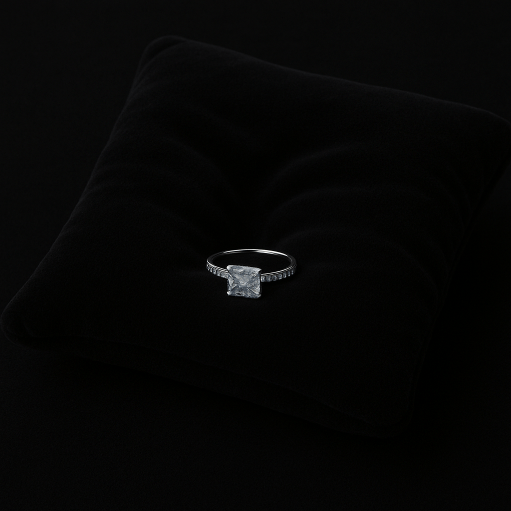 Glacier Gleam – Princess Sparkle Ring - My Store