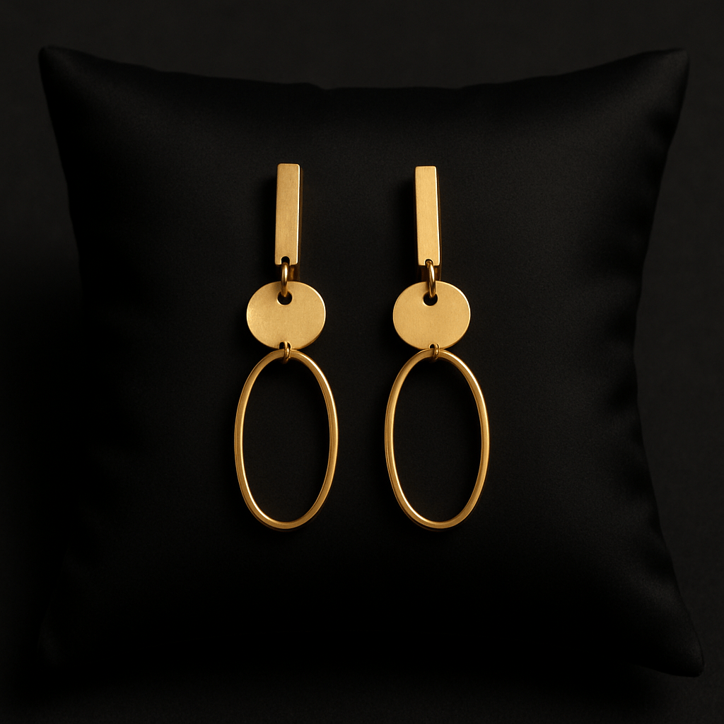 Linear Muse Geometric Drop Earrings - My Store