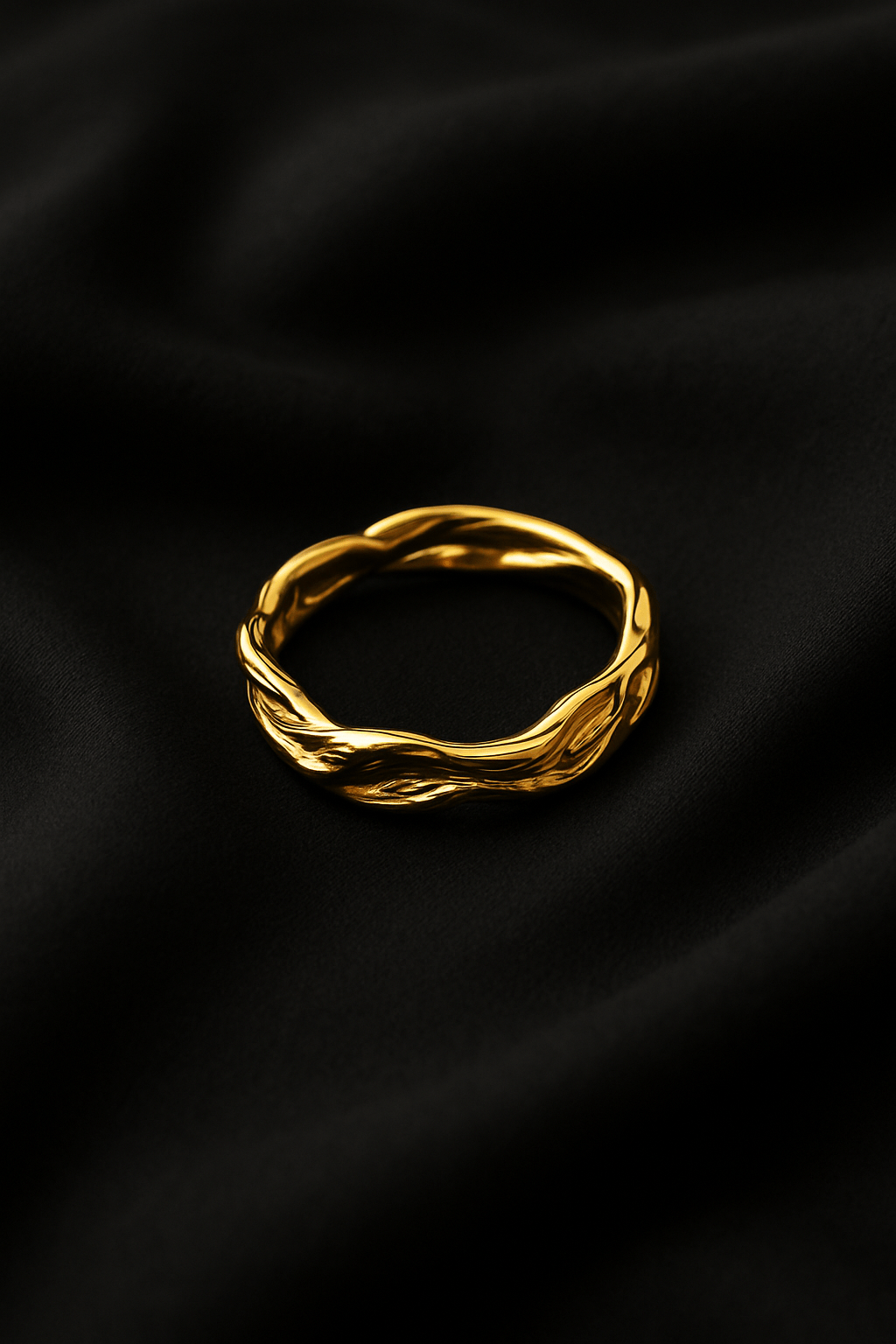 Liquid Gold Organic Band Ring - My Store