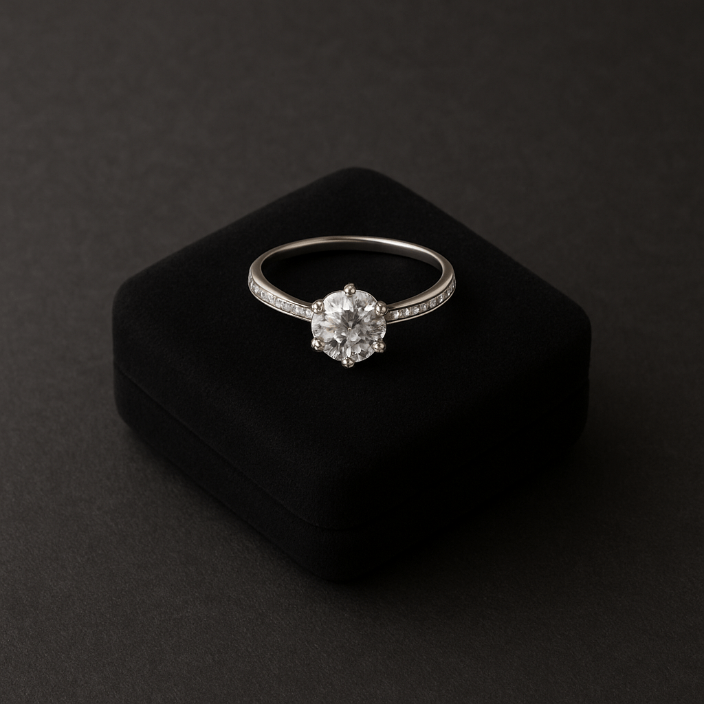 Luna Light – Classic Sparkle Engagement Ring - My Store