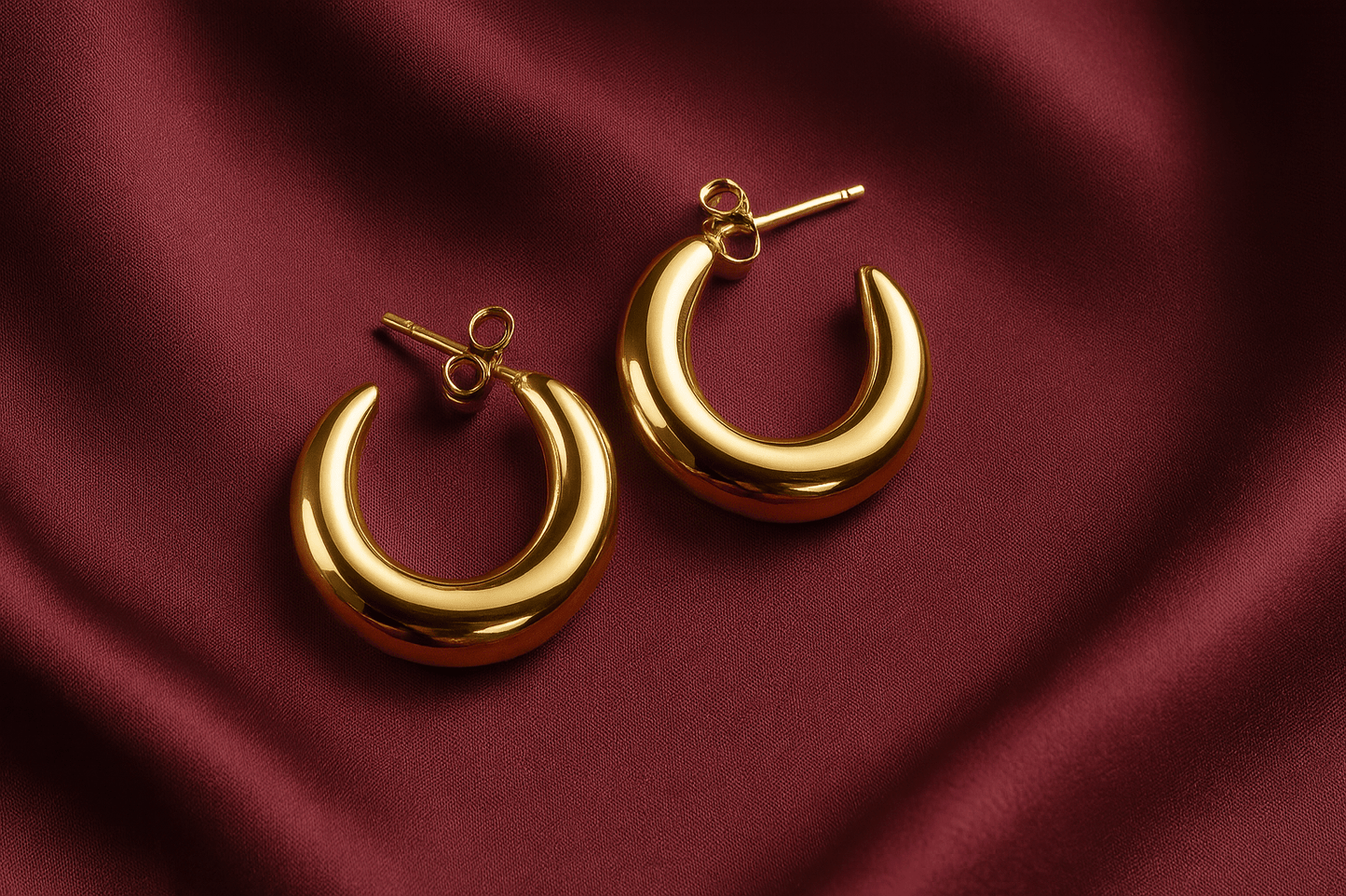 Lunar Luxe Bold Crescent Hoops - My Store