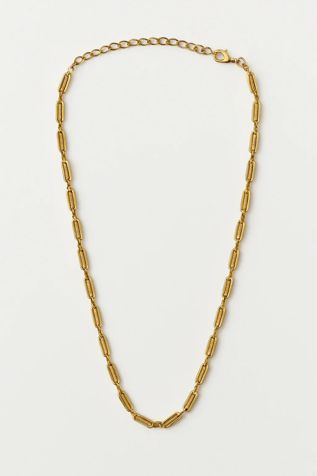 Urban Pulse Gold - Plated Rectangular Link Chain Necklace - My Store