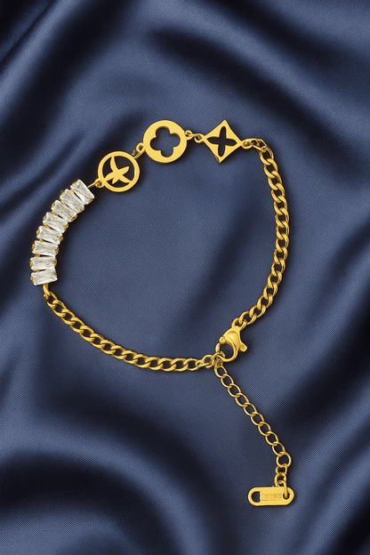 18KT Gold Plated Stainless Tarnish Free Waterproof Demi - Fine Bracelet - My Store