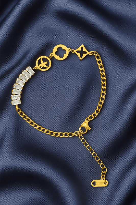 18KT Gold Plated Stainless Tarnish Free Waterproof Demi - Fine Bracelet - My Store