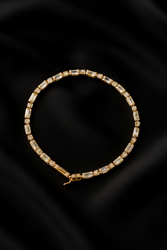 Luxury Gold-Plated Anti-Tarnish Stone Bracelet