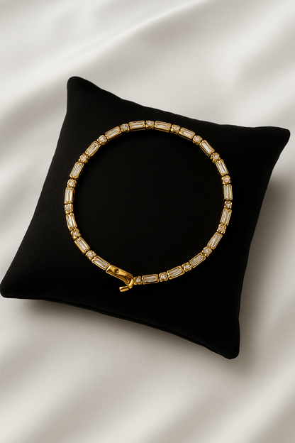 Luxury Gold-Plated Anti-Tarnish Stone Bracelet