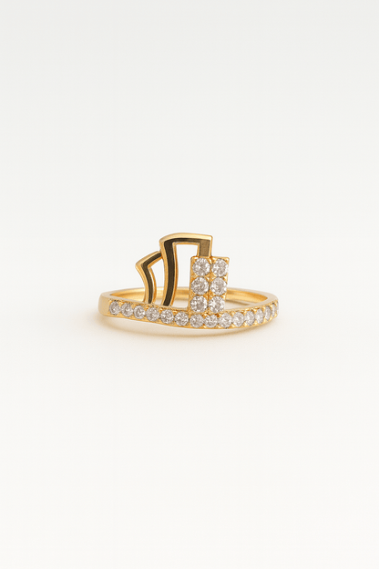 Architect of Elegance – Geometric Gold Glam Ring - My Store