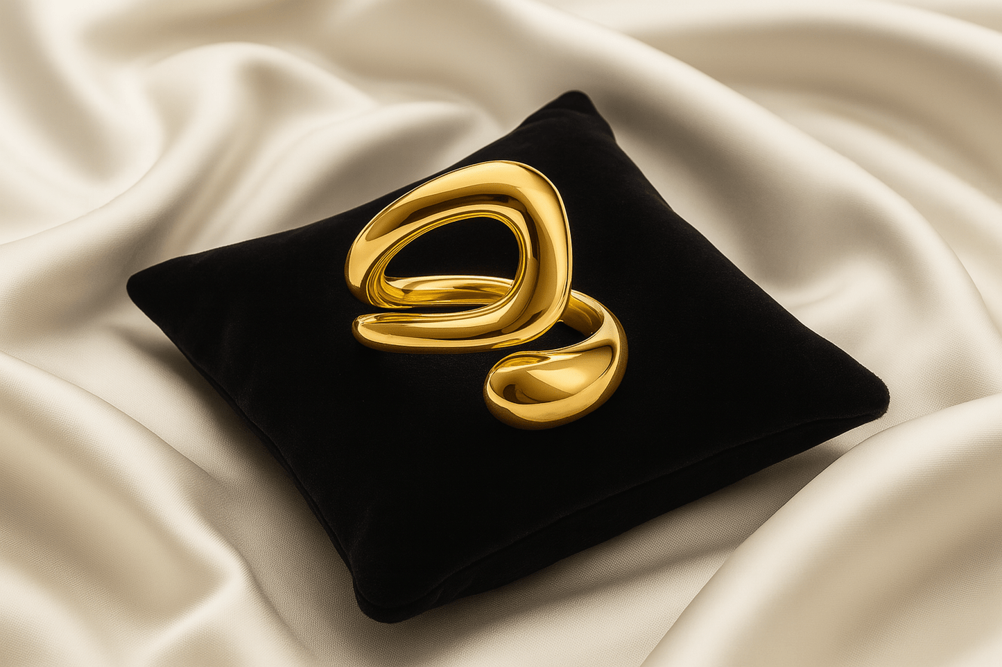 Elysian Flow 22K Gold Statement Ring - My Store