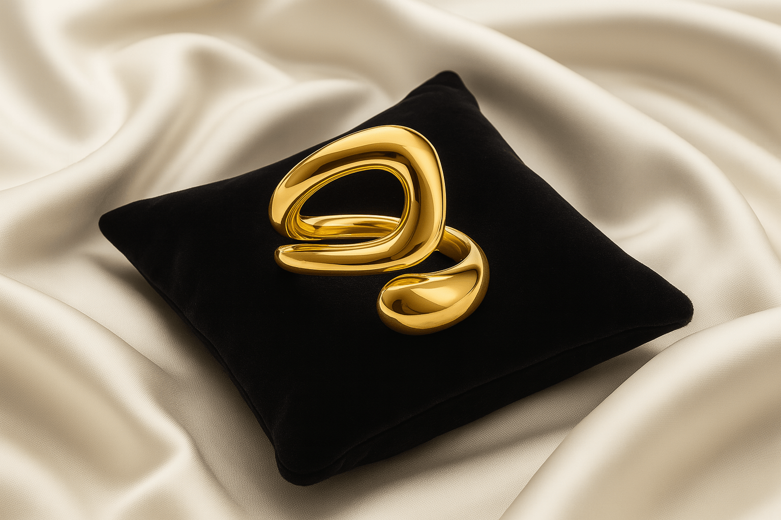 Elysian Flow 22K Gold Statement Ring - My Store