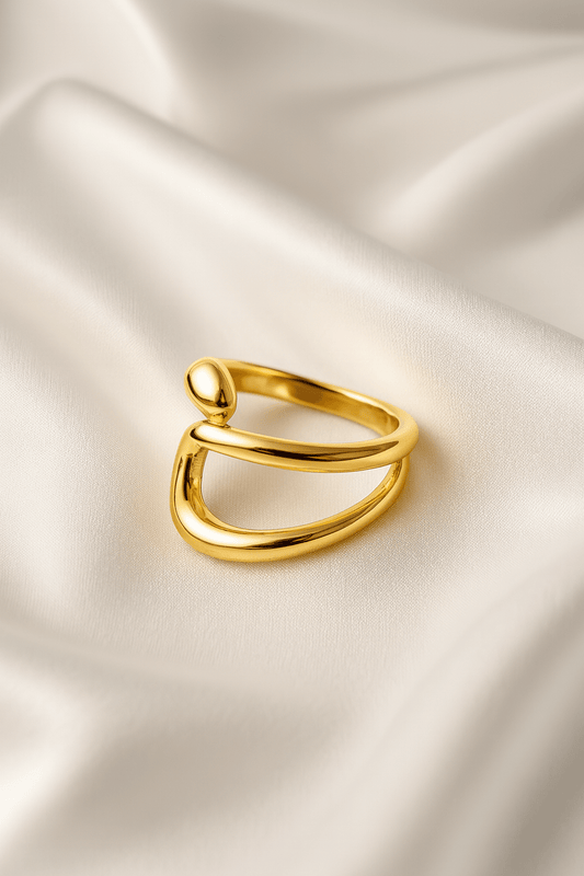 Elysian Flow 22K Gold Statement Ring - My Store