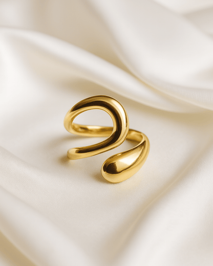 Elysian Flow 22K Gold Statement Ring - My Store