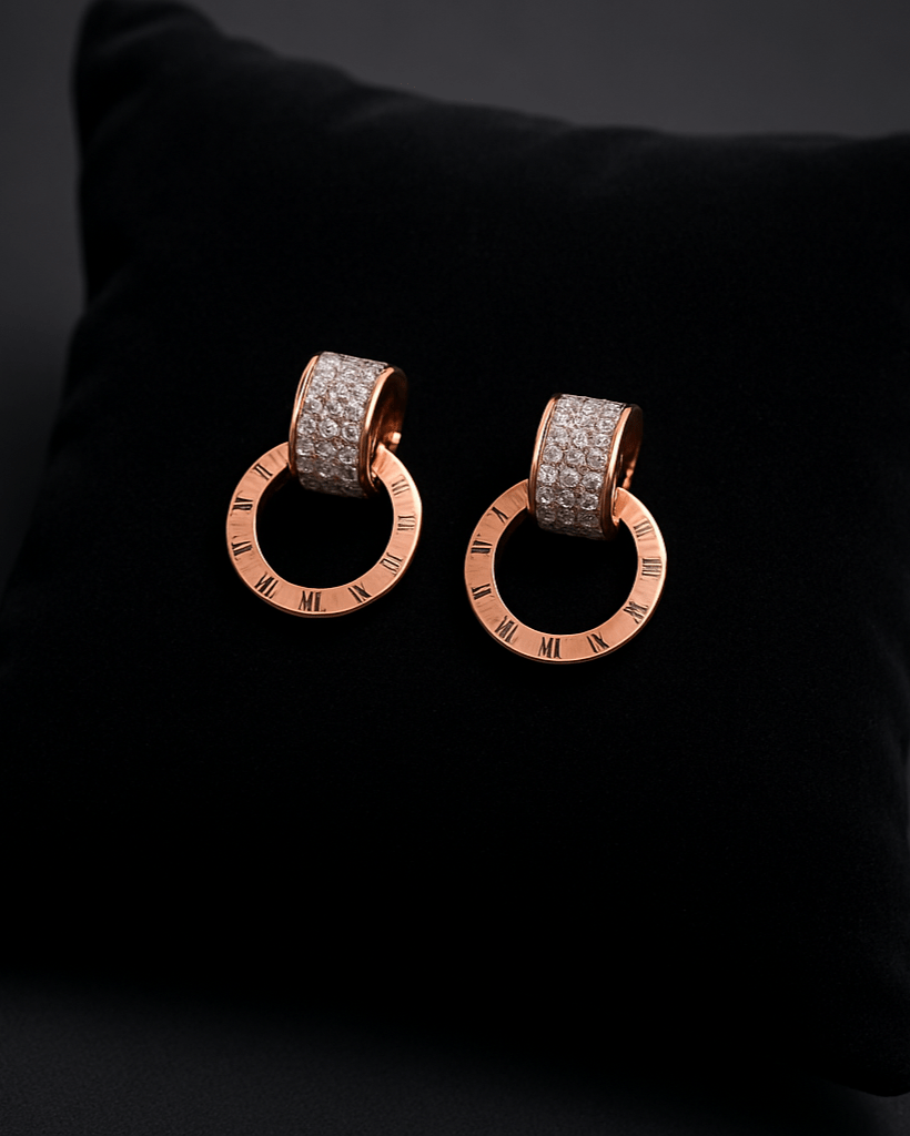 Eternal Time Roman Dial Hoop Earrings - My Store