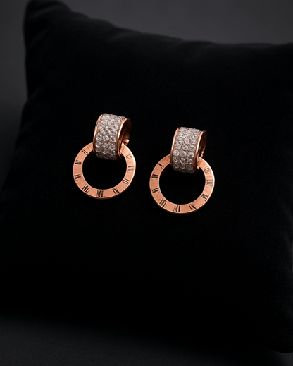 Eternal Time Roman Dial Hoop Earrings - My Store