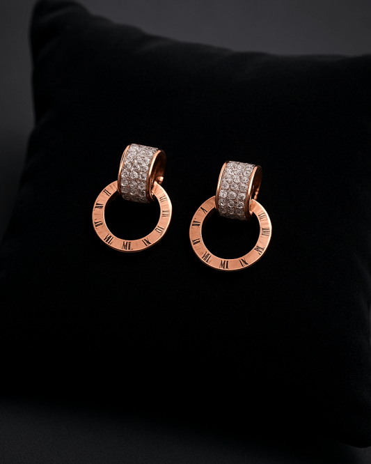 Eternal Time Roman Dial Hoop Earrings - My Store