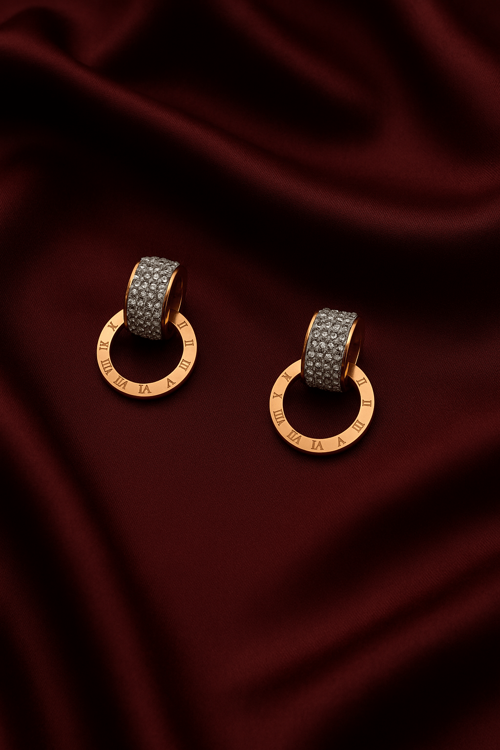 Eternal Time Roman Dial Hoop Earrings - My Store