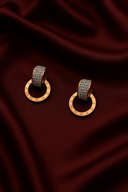 Eternal Time Roman Dial Hoop Earrings - My Store