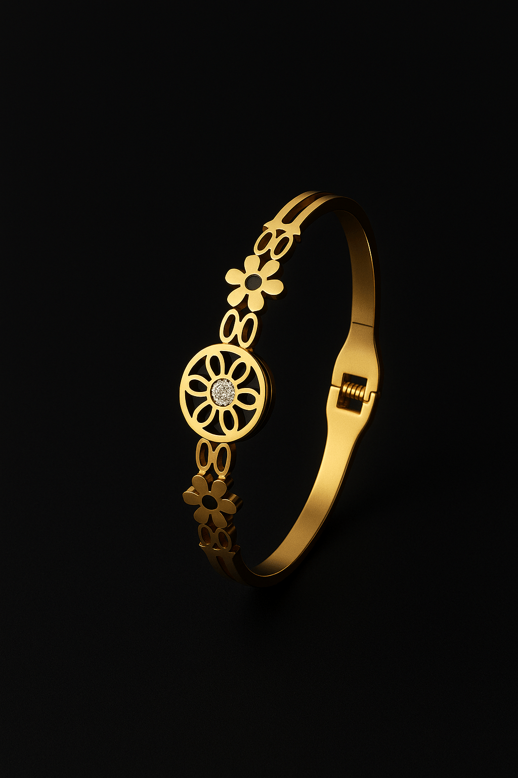 Floral Radiance Gold - Toned Designer Bracelet - My Store