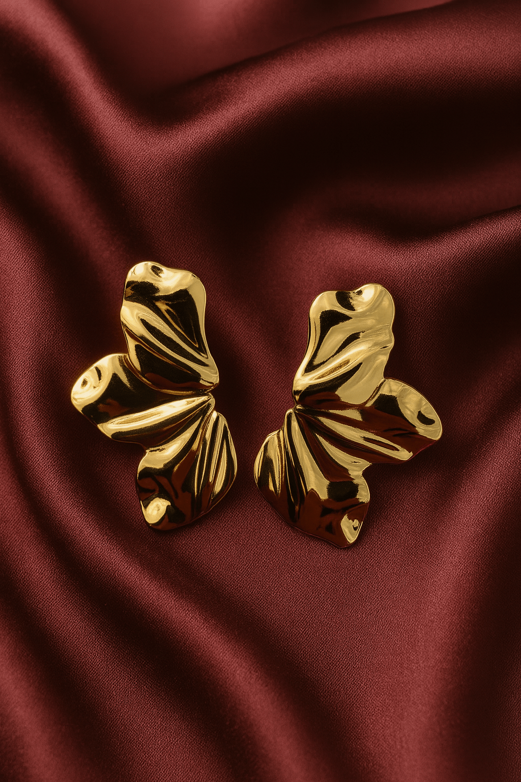 Gilded Flame Sculptural Earrings - My Store