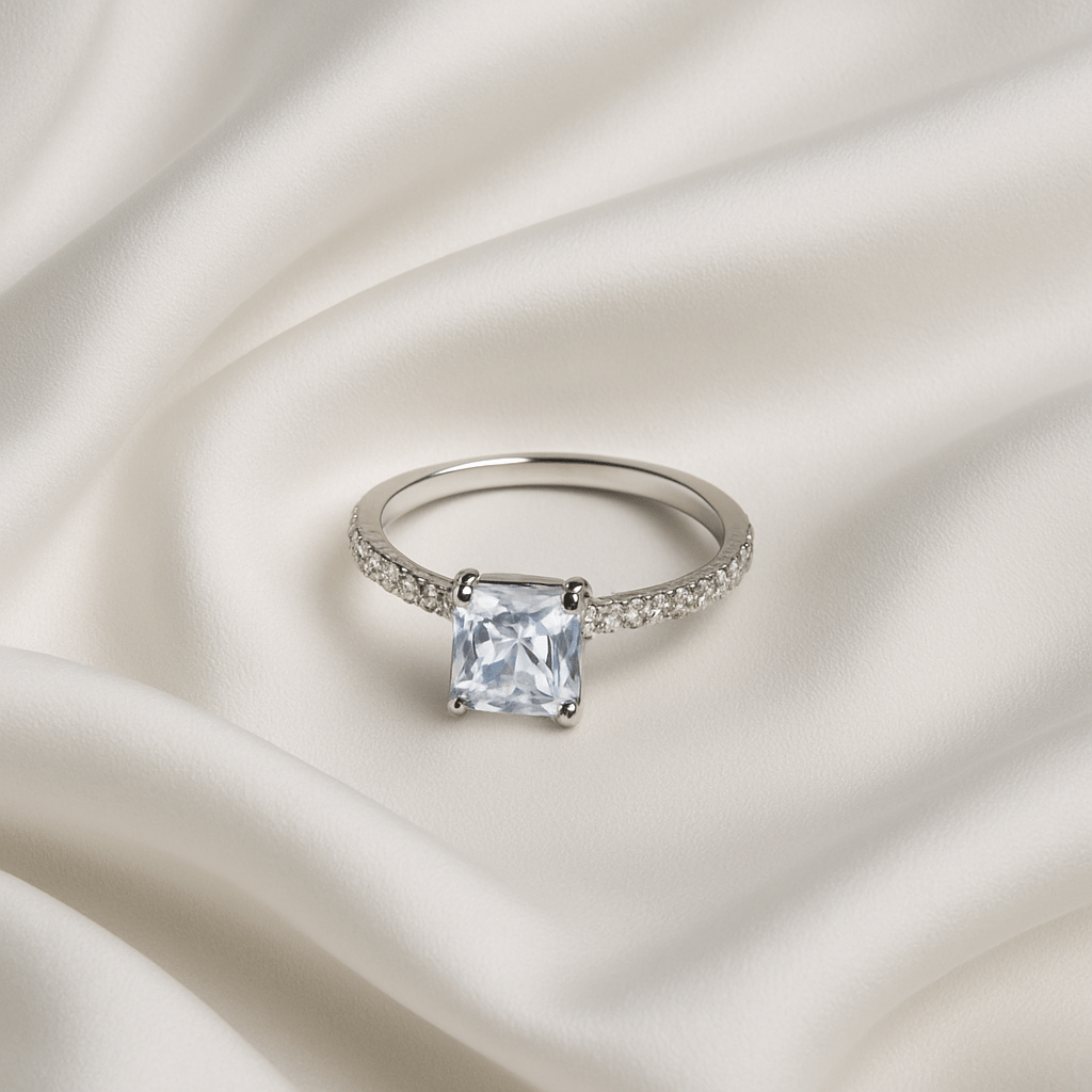 Glacier Gleam – Princess Sparkle Ring - My Store