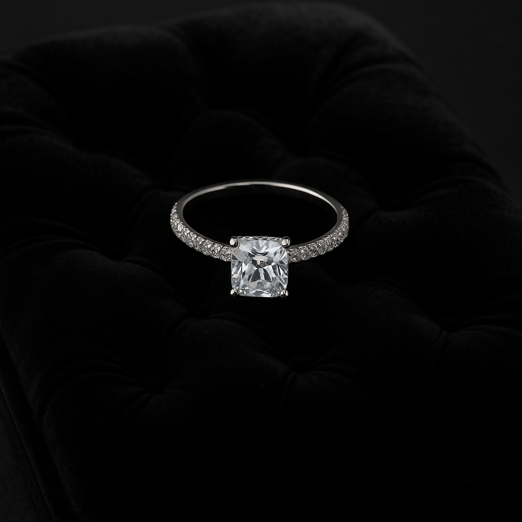 Glacier Gleam – Princess Sparkle Ring - My Store