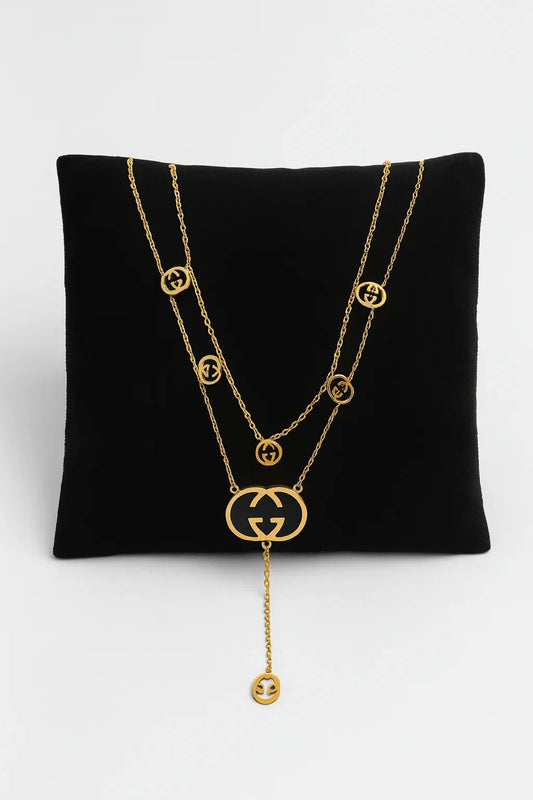 Golden Emblem Luxe Layered Necklace - My Store
