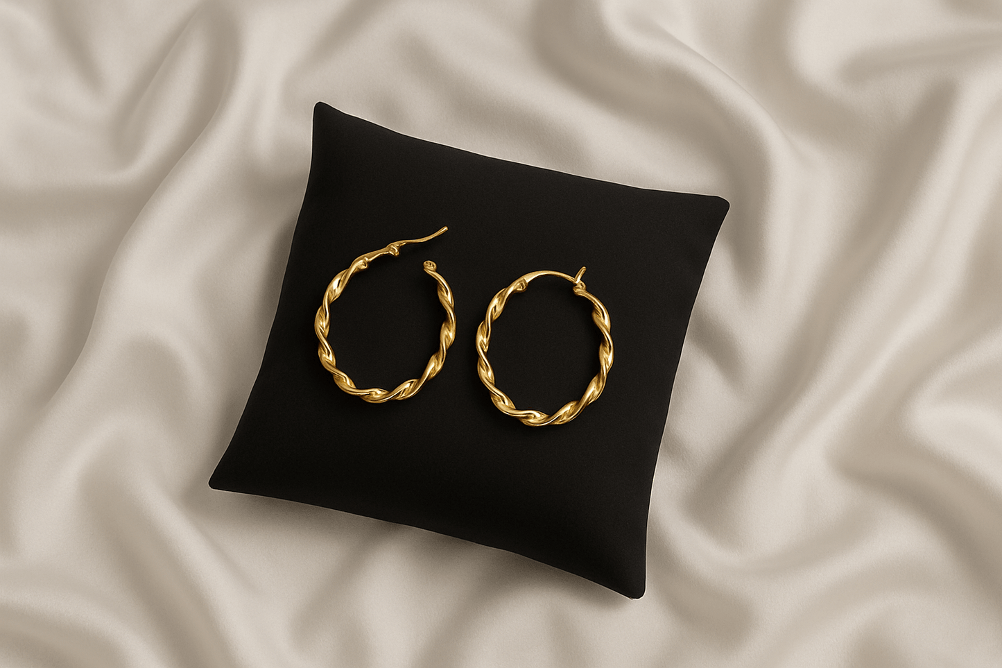 Golden Helix Classic Twist Hoops - My Store