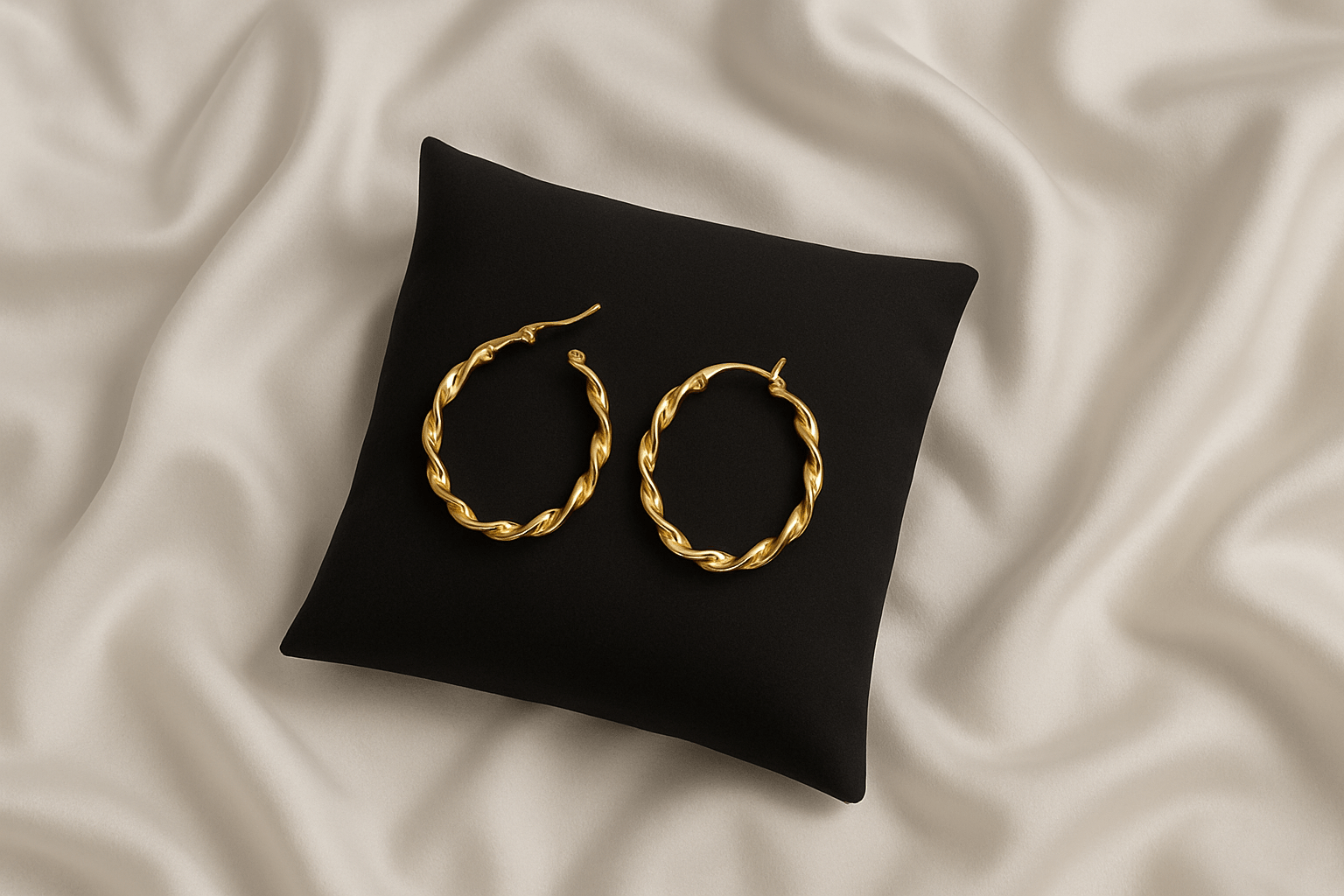 Golden Helix Classic Twist Hoops - My Store