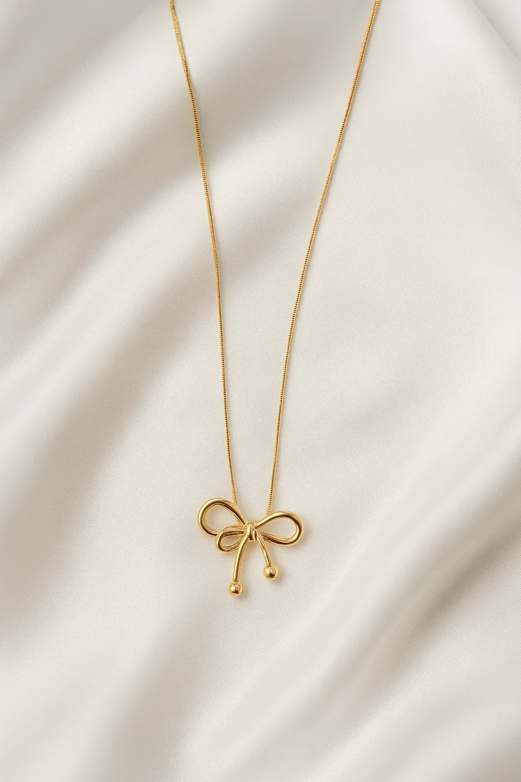 Golden Whimsy Bow Pendant Necklace - My Store