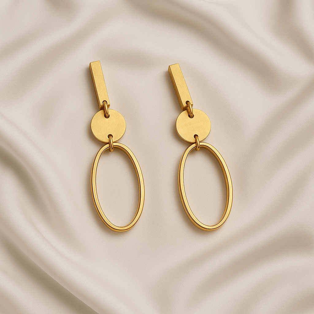 Linear Muse Geometric Drop Earrings - My Store