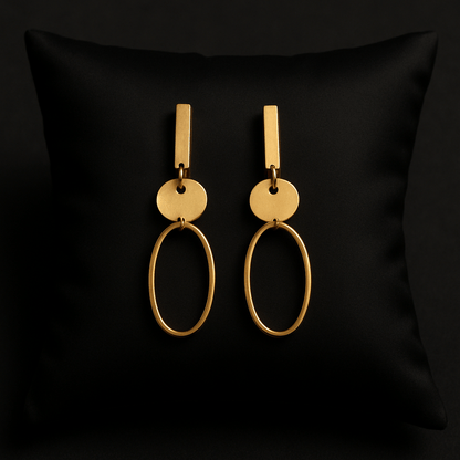 Linear Muse Geometric Drop Earrings - My Store