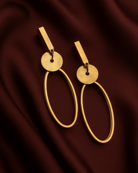 Linear Muse Geometric Drop Earrings - My Store