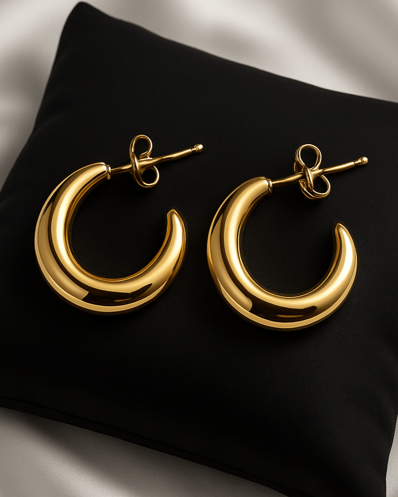 Lunar Luxe Bold Crescent Hoops - My Store