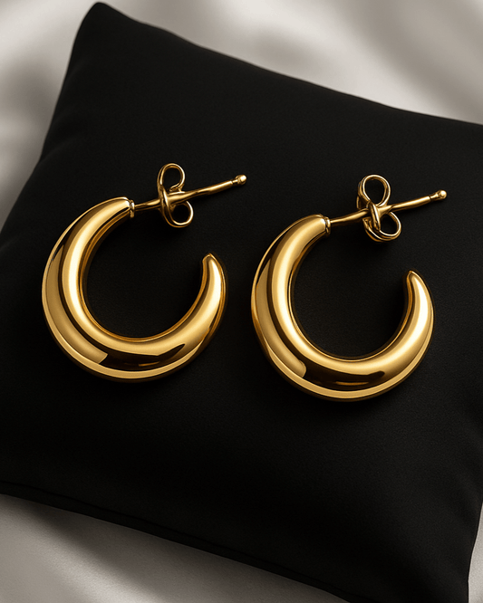 Lunar Luxe Bold Crescent Hoops - My Store