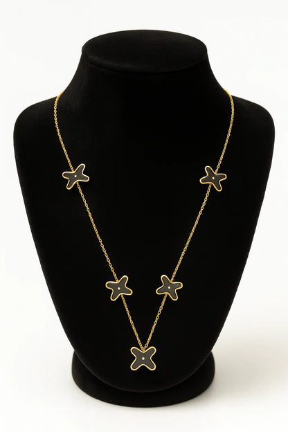 Midnight Bloom Petal Charm Necklace - My Store