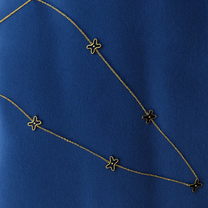 Midnight Bloom Petal Charm Necklace - My Store