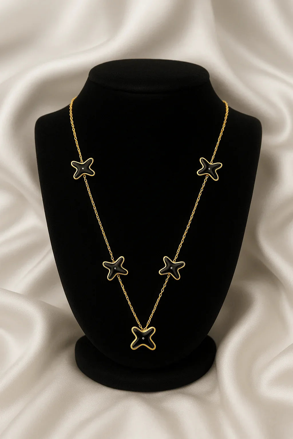 Midnight Bloom Petal Charm Necklace - My Store