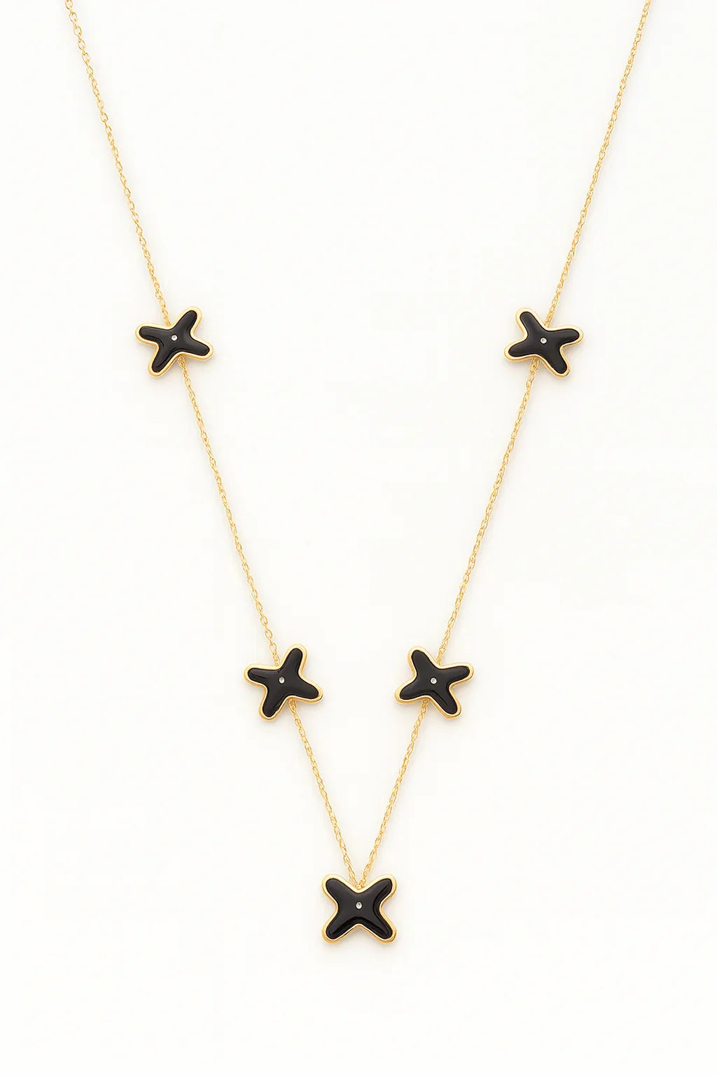 Midnight Bloom Petal Charm Necklace - My Store