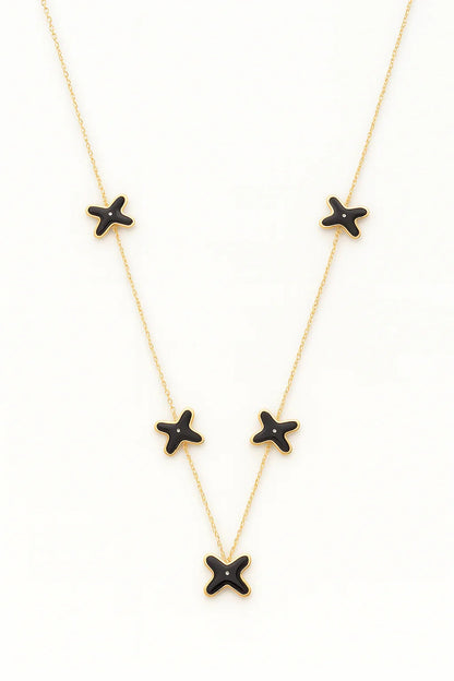 Midnight Bloom Petal Charm Necklace - My Store