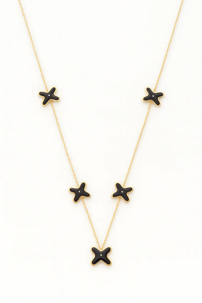 Midnight Bloom Petal Charm Necklace - My Store