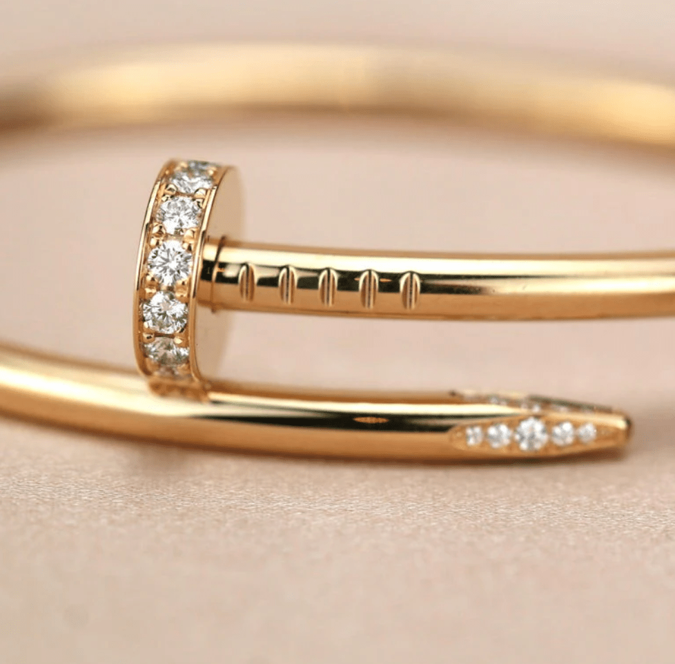 Nail gold plated bracelet rhinestones Jewelry - My Store