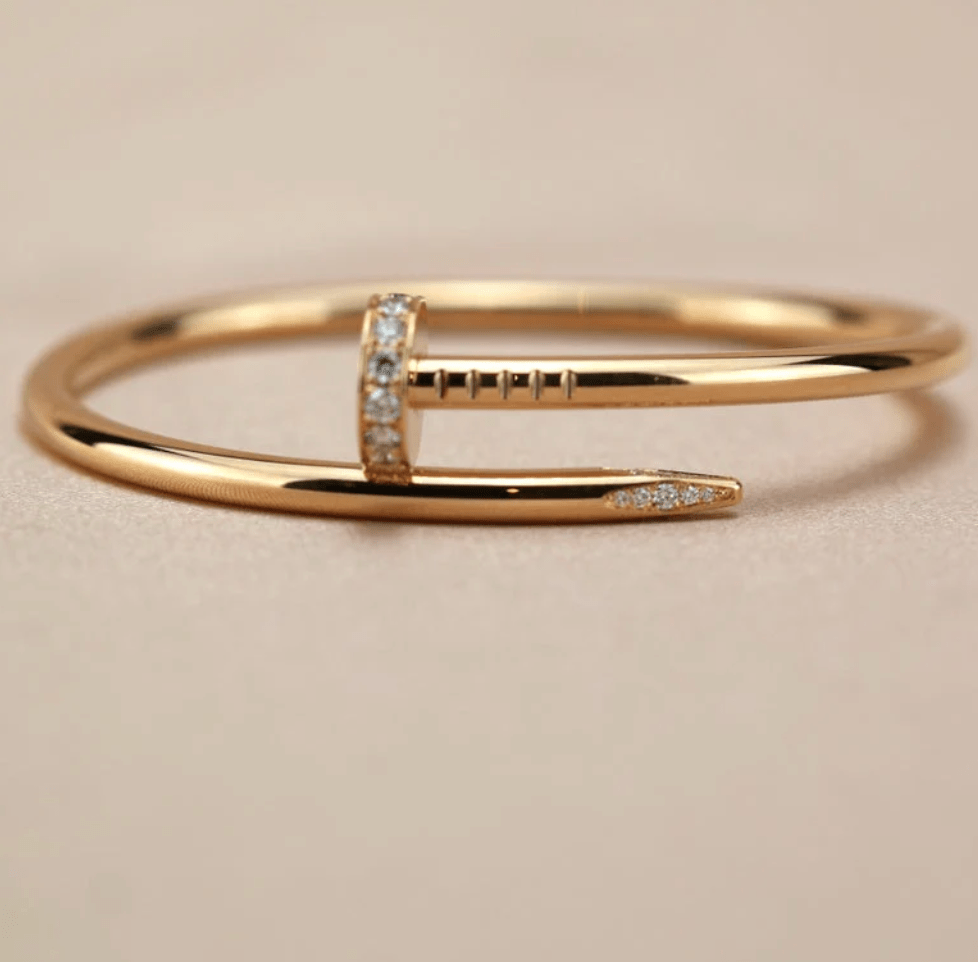 Nail gold plated bracelet rhinestones Jewelry - My Store
