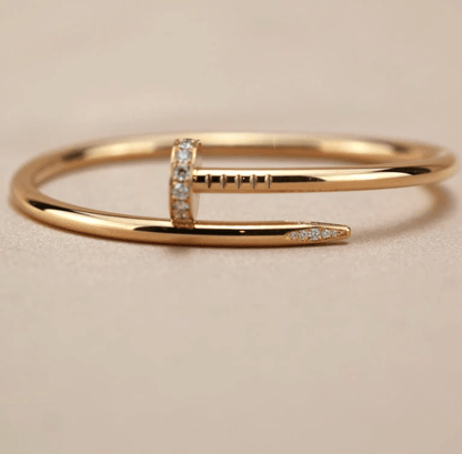 Nail gold plated bracelet rhinestones Jewelry - My Store