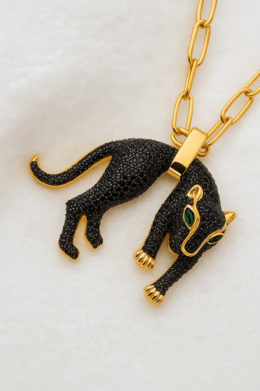 Noir Panther Bold Black Panther Pendant Necklace - My Store