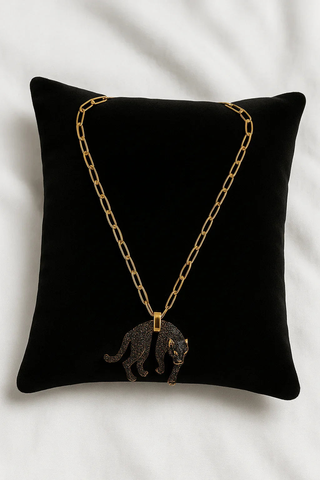 Noir Panther Bold Black Panther Pendant Necklace - My Store
