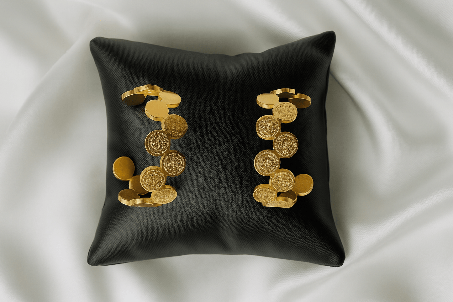 Sona Shakti Temple Coin Hoop Earrings - My Store